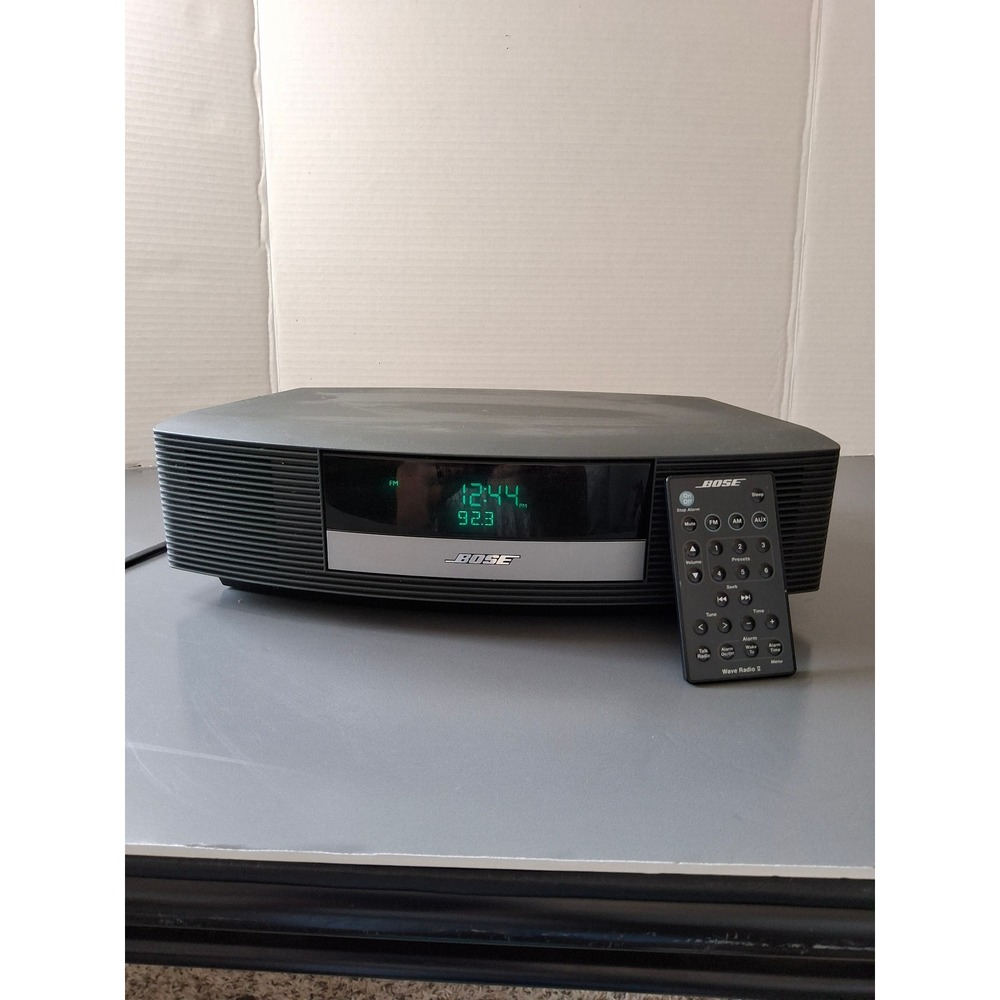 Bose Wave Radio II Graphite Gray AM FM Clock Radio with Remote Control